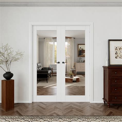Win Stellar Interior Pantry French Doors Clear Glass 1-Lite Modern ...