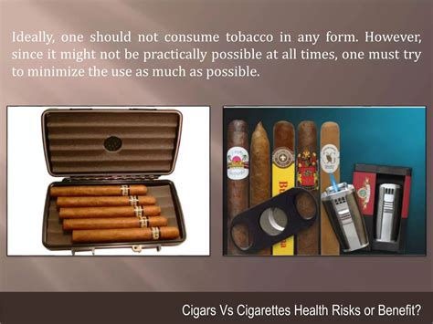 Cigars vs Cigarettes Health Risks or Benefit | PPTX