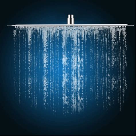 Buy POCREATION 20 Inch Square Rain Shower Head, Modern Bathroom ...