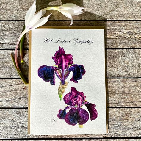 Iris – With Deepest Sympathy Card – Wildlife By Mouse