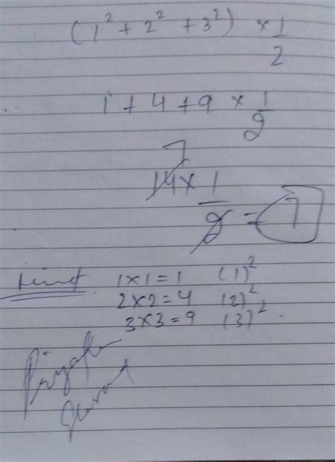 Simplify: (1² + 2² + 3²) 1/ 2 - Brainly.in