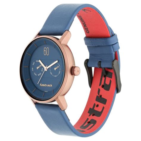 Buy Online Fastrack Blue Dial Leather Strap Watch for Girls ...