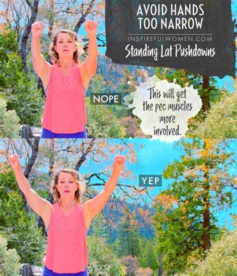 Standing Band Lat Pushdown - Inspireful Women