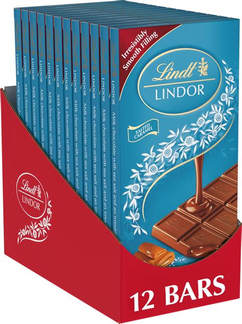 Amazon.com : Lindt LINDOR Salted Caramel Milk Chocolate Truffle Bar ...