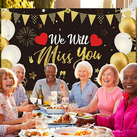 Buy We Will Miss You Party Decorations, Extra Large Black Gold Going ...