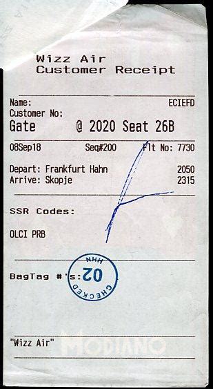 WIZZ AIR BOARDING PASS