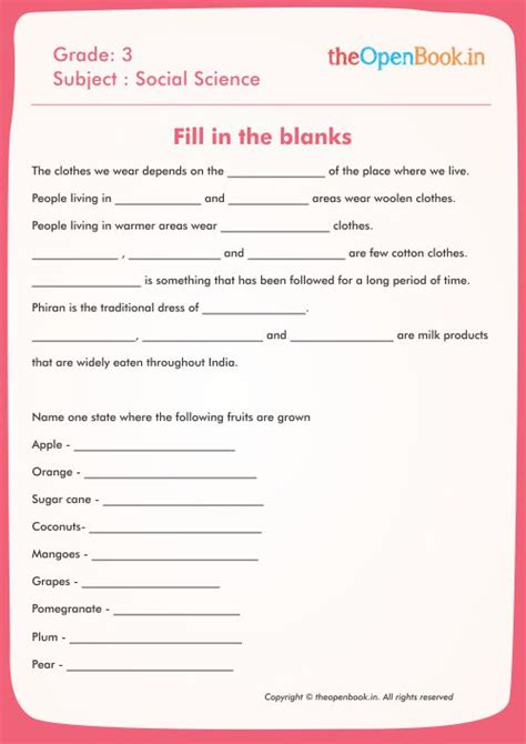 theopenbook.in | Online worksheets for kids | CBSE