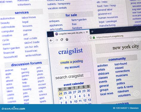 Craigslist Offiicial Home Page Editorial Photography - Image of ...