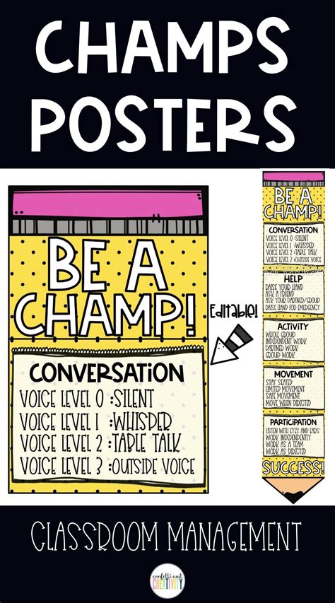 Champs classroom management posters – Artofit
