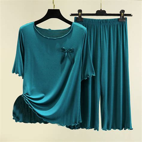 Aloohaidyvio plus size loungewear sets,Women Two Piece Pajamas Flounce ...