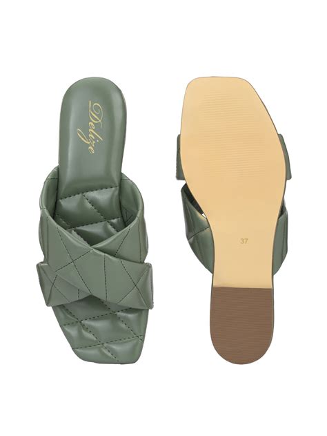Cecilia Cross Strap Slides – Delize