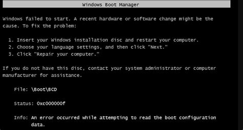 Fix: Error 0xc00000f while booting Windows 10