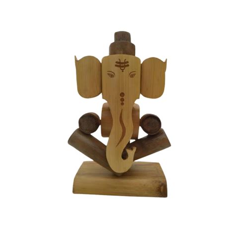 Handcrafted Wooden Ganpati Art by Manika Devi SHG – Traditional Home Décor