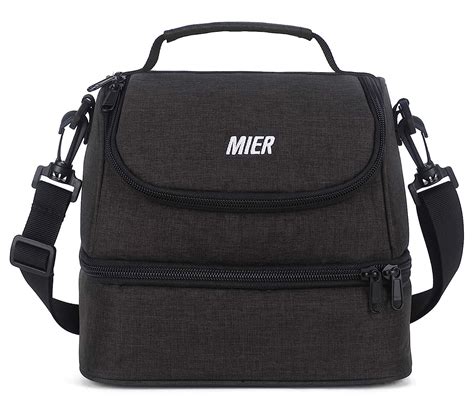 Buy MIER 2 Compartment Small Lunch Bag for Men Women Kids Leakproof ...