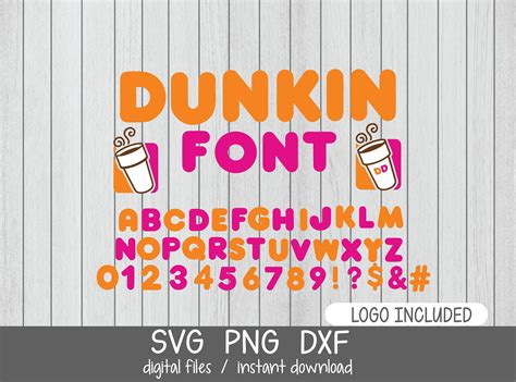 Dunkin Donuts Font Logo Dunkin Donuts Svg Letters Numbers and - Etsy in ...