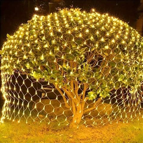 1 String Of Solar Mesh Lights Perfect For Trees, Courtyards, Gardens ...