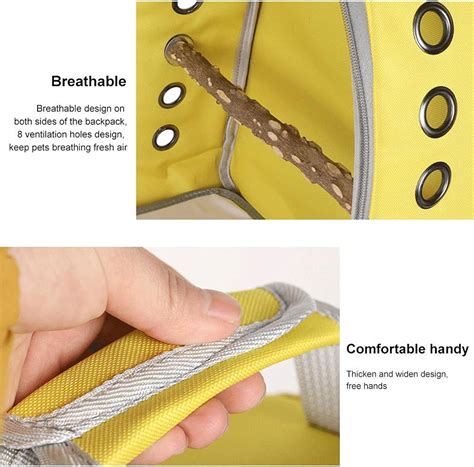 Buy QTBH Flight Cage Pet Parrot Carrier Bird Travel Bag Backpack Space ...