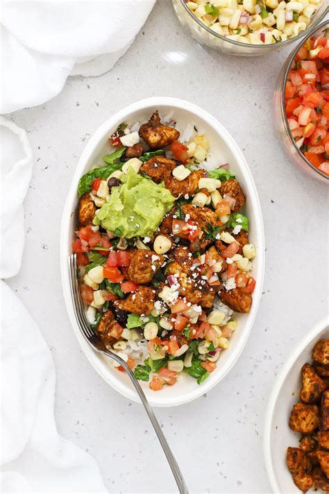 Healthy Chipotle Chicken Burrito Bowls • One Lovely Life
