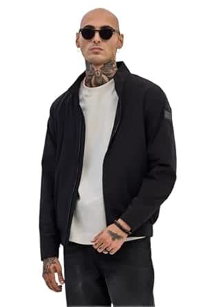 Buy SNITCH Black High Neck Bomber Jacket at Amazon.in
