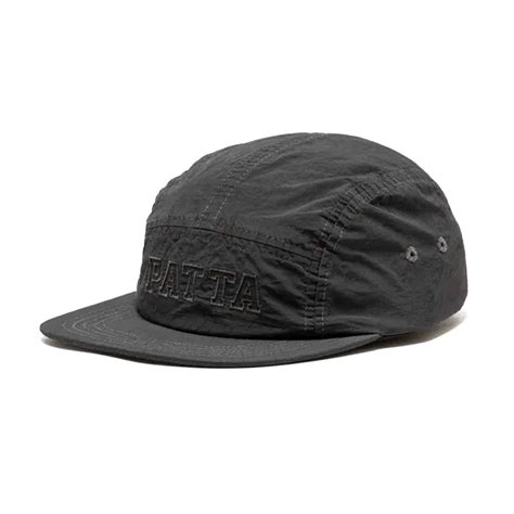 Garment Dye Nylon 5-Panel Cap 'Black'