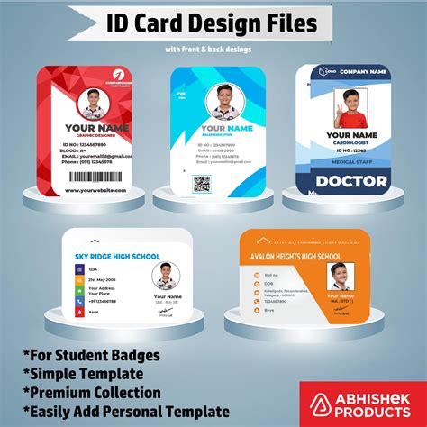 4/6 CorelDraw 11 Printable ID Card Templates | 100 Editable Designs ...