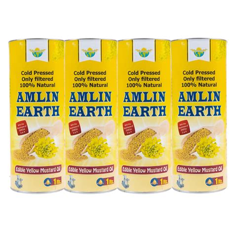 AMLIN EARTH Wood Pressed Yellow Mustard Oil | 100% Pure and Natural ...