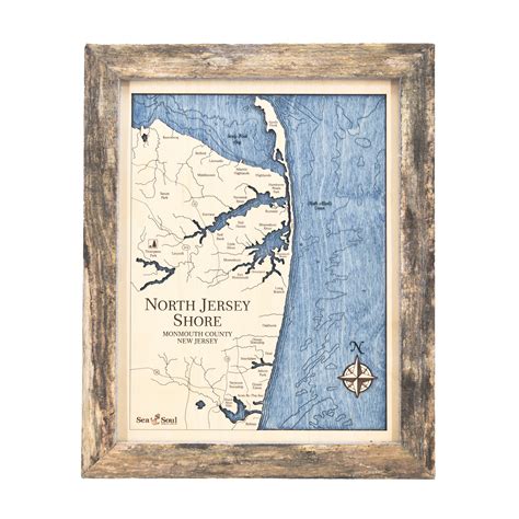 Jersey Shore Map Jersey Shore New Jersey, Barrel End Map Art