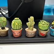 BHOOLU&GOOLU Artificial Mini Flower Trees Miniature Plants - 7pcs Set ...