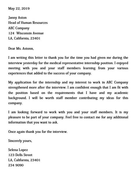 Sample Thank You Letters Appreciation Gift