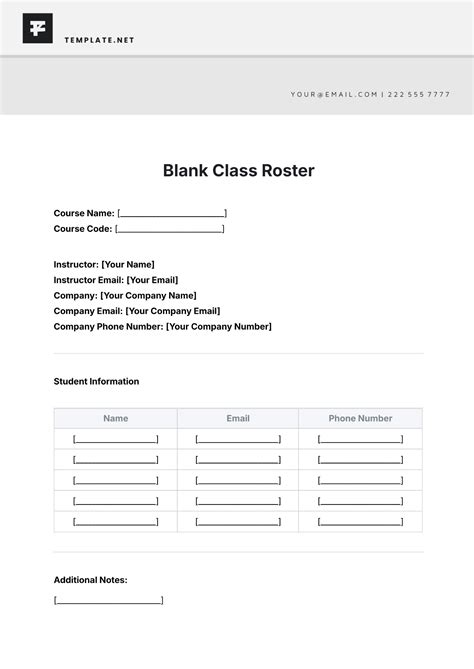 Free Hockey Roster Template to Edit Online