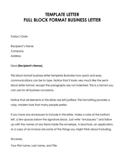 Business Letter Example 的图像结果