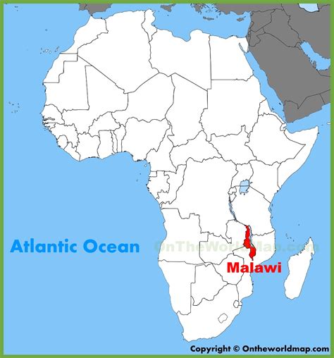 Malawi location on the Africa map - Ontheworldmap.com