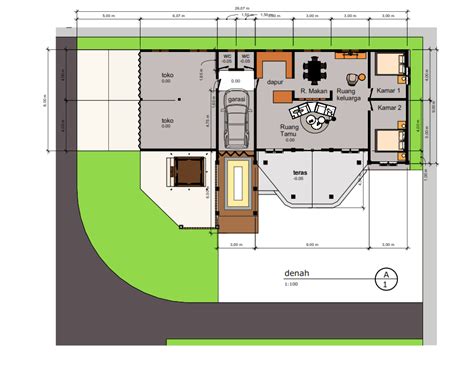 RUMAH SUDUT DENGAN DUA FASAD