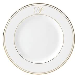 Buy Lenox Federal Gold Script Monogram Dinnerware Salad Plate, F Online ...