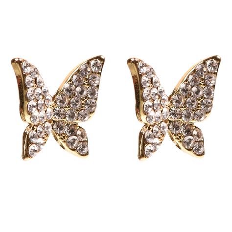 Ornapp Butterfly Earrings with American Diamond studded | Modern earri ...