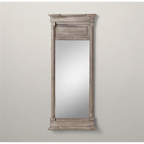 Restoration Hardware Wood Floor Mirror - AptDeco