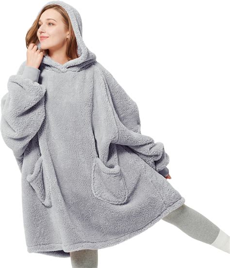 Amazon.com: Wearable Blanket Hoodie Oversized Sweatshirt Blanket with ...