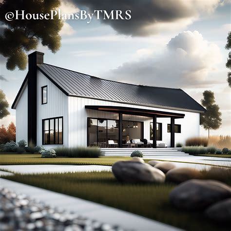 Barndominium floor plan and visualizations barn house plan modern ...