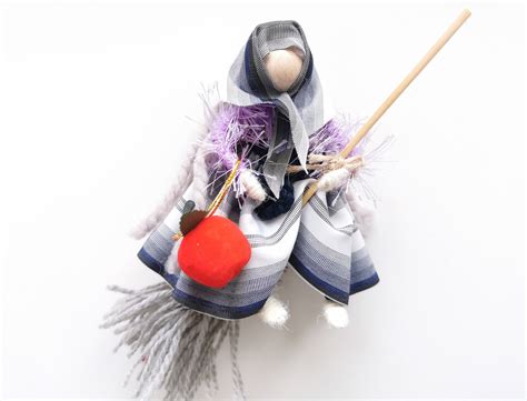 Good luck KITCHEN WITCH DOLL on Broom Fairy Witch Figurine | Etsy