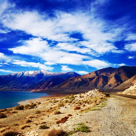 Walker Lake, Nevada: Scenic View of Mountains and Water