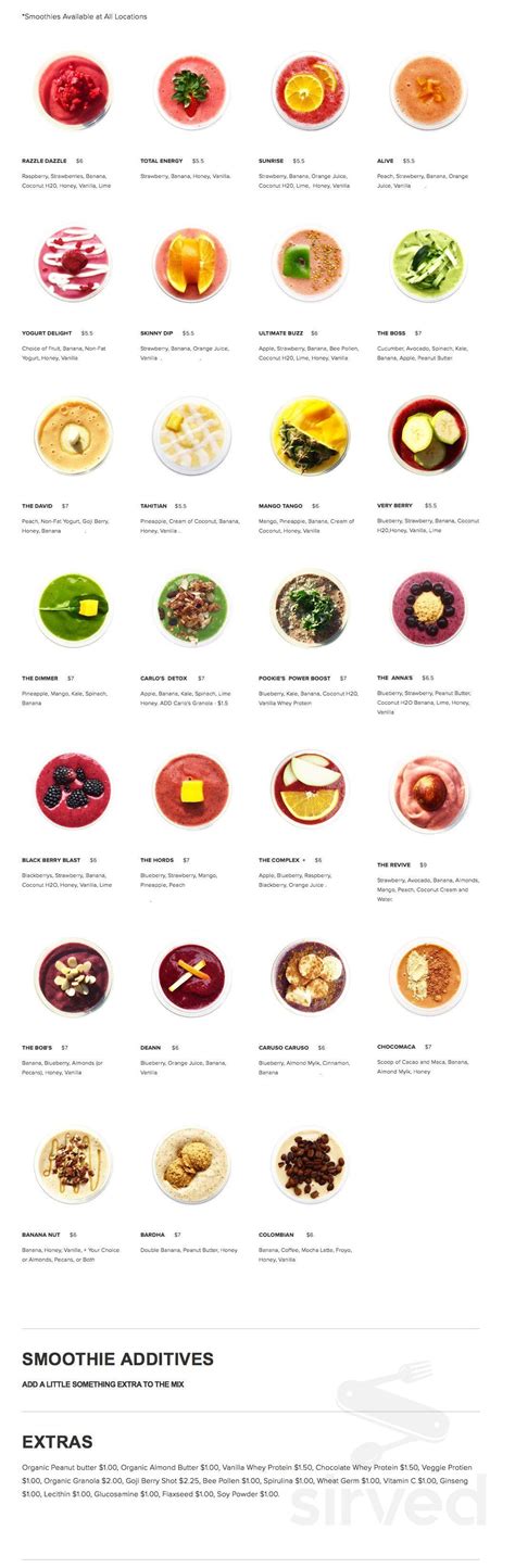 Menu - Birmingham MI's Beyond Juicery +Eatery | Sirved