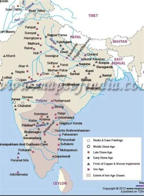 On a map of India Rivers, mark any three Neolithic sites. - Brainly.in