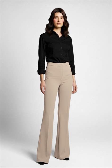 Swiss Sculpt Stretchable BootCut Flare Pants - Khaki – Cheesewalk