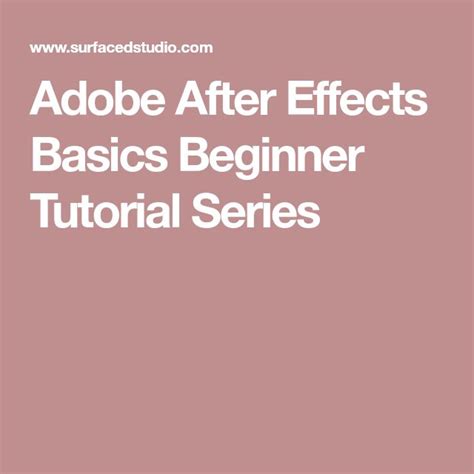 Image result for Basic After Effects Tutorial