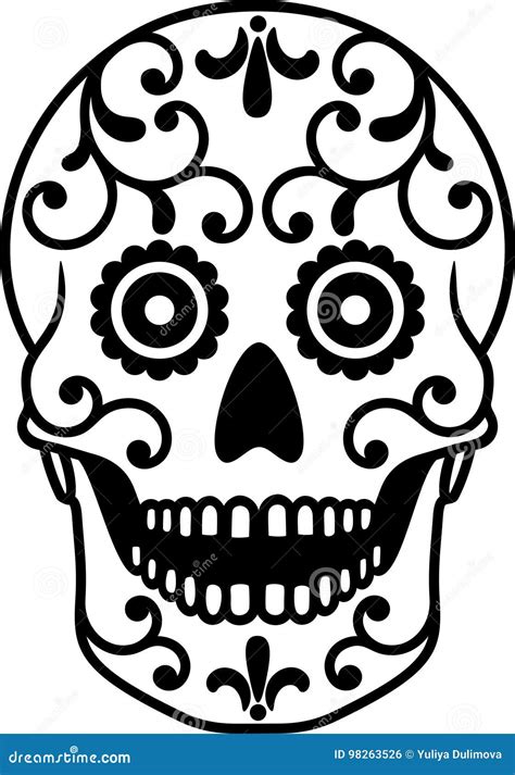 Sugar Skull, Candy Skull, Sugar Skull Mask, Vector Illustration of ...