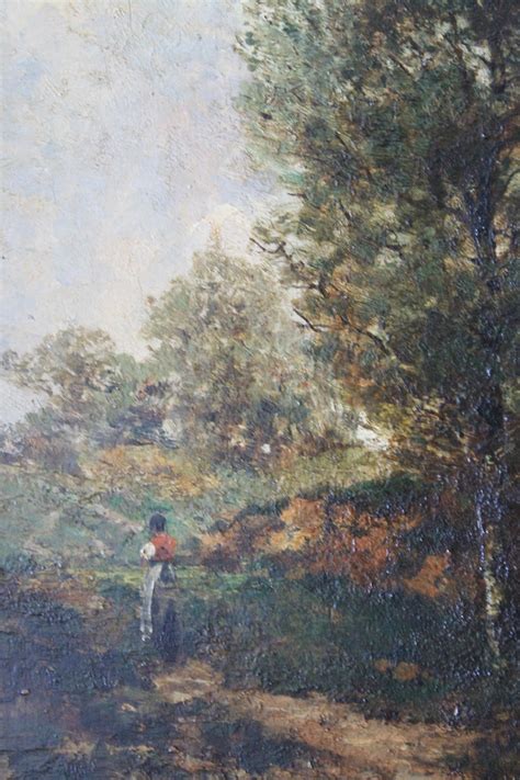 Antique Landscape oil painting, French School, attributed to Louis Guy For Sale at 1stDibs