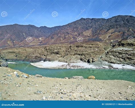 Indus River Along Karakoram Highway, Pakistan Stock Image - Image of ...