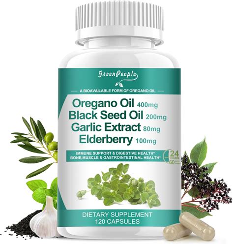 Amazon.com: Organic Oregano Oil Capsules – 11-in-1 Blend with Black ...