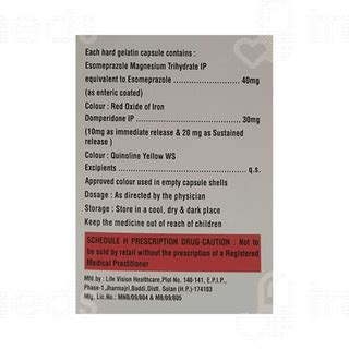 Essom Dsr Capsule: Uses, Side Effects, Price & Substitutes