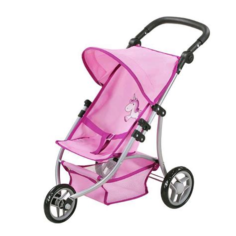 Kolica za lutku Jogger Lio Unicorn roze Knorr 16574 | Volim svoj dom